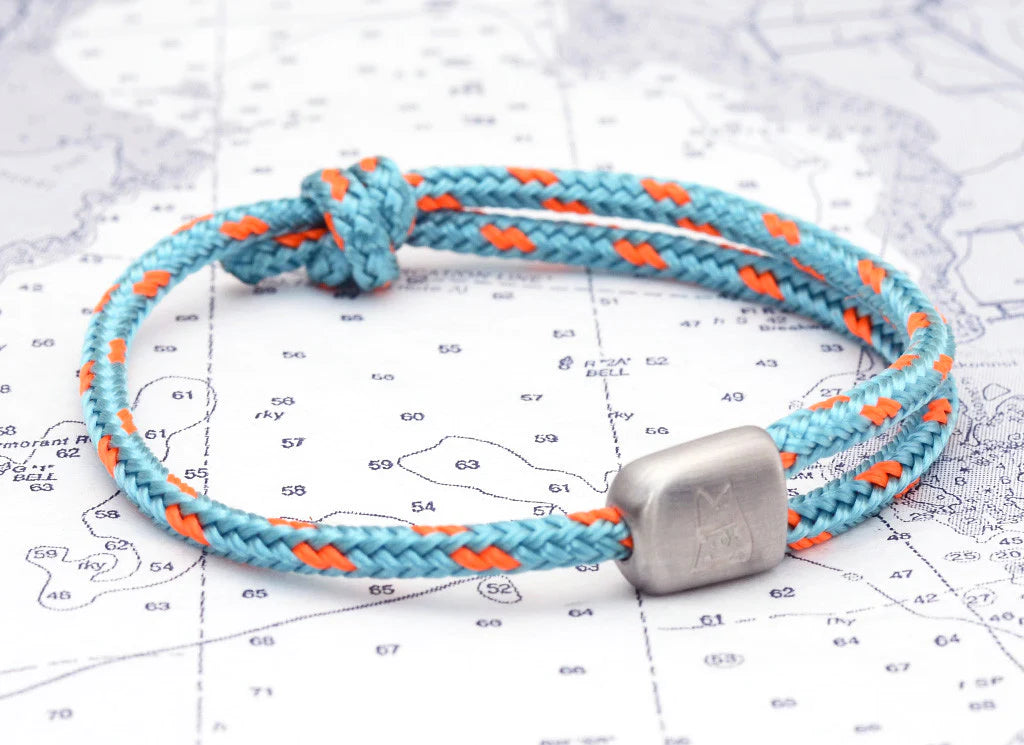 Lemon & Line Sky and Signal Orange Bracelet