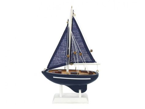 Wooden Model Sailboat - Deep Blue Sea