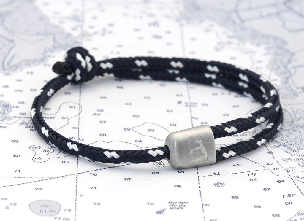 Lemon & Line Navy and White Bracelet