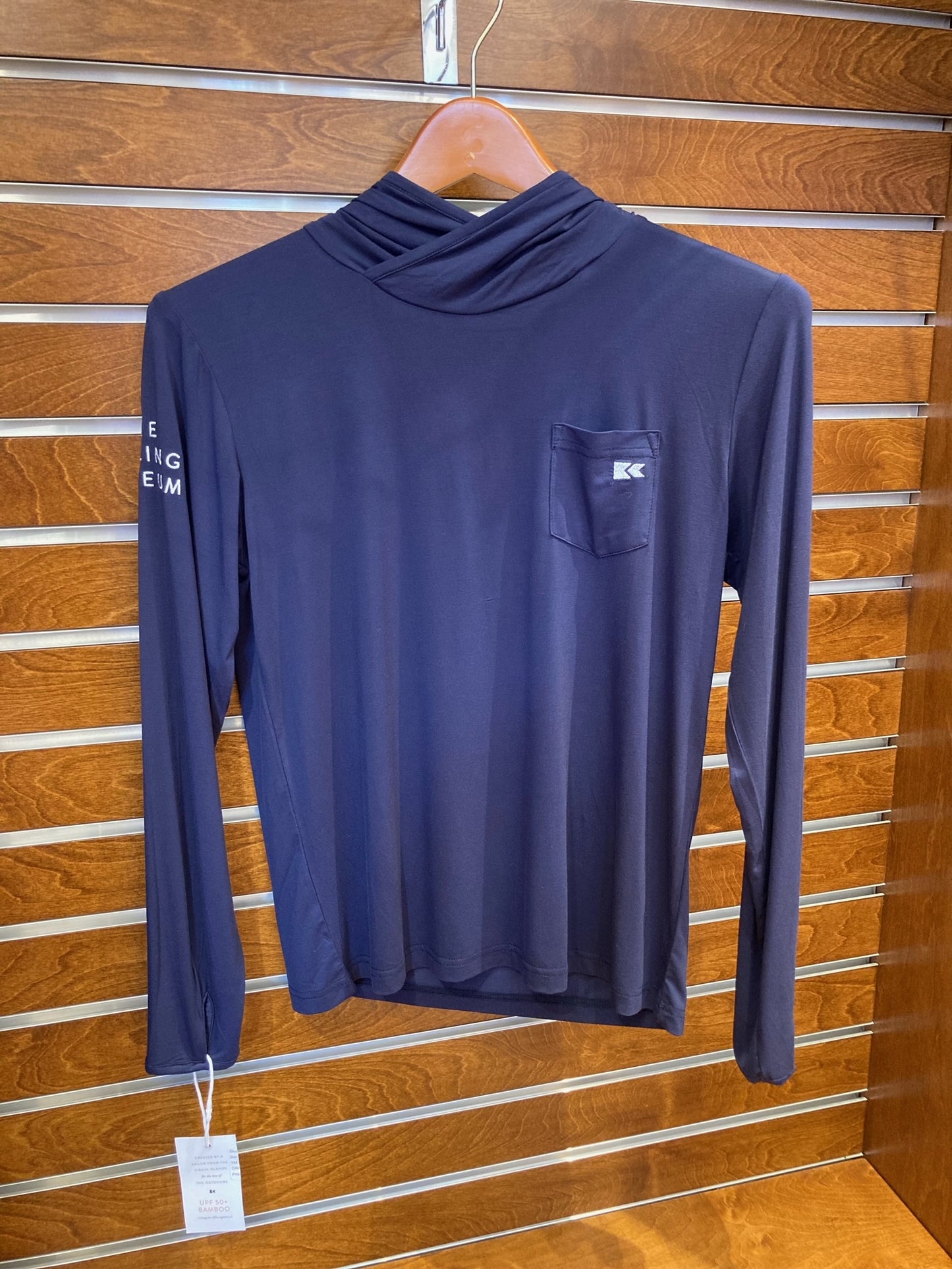 Youth Hooded Bamboo Sunshirt - Blue Bit