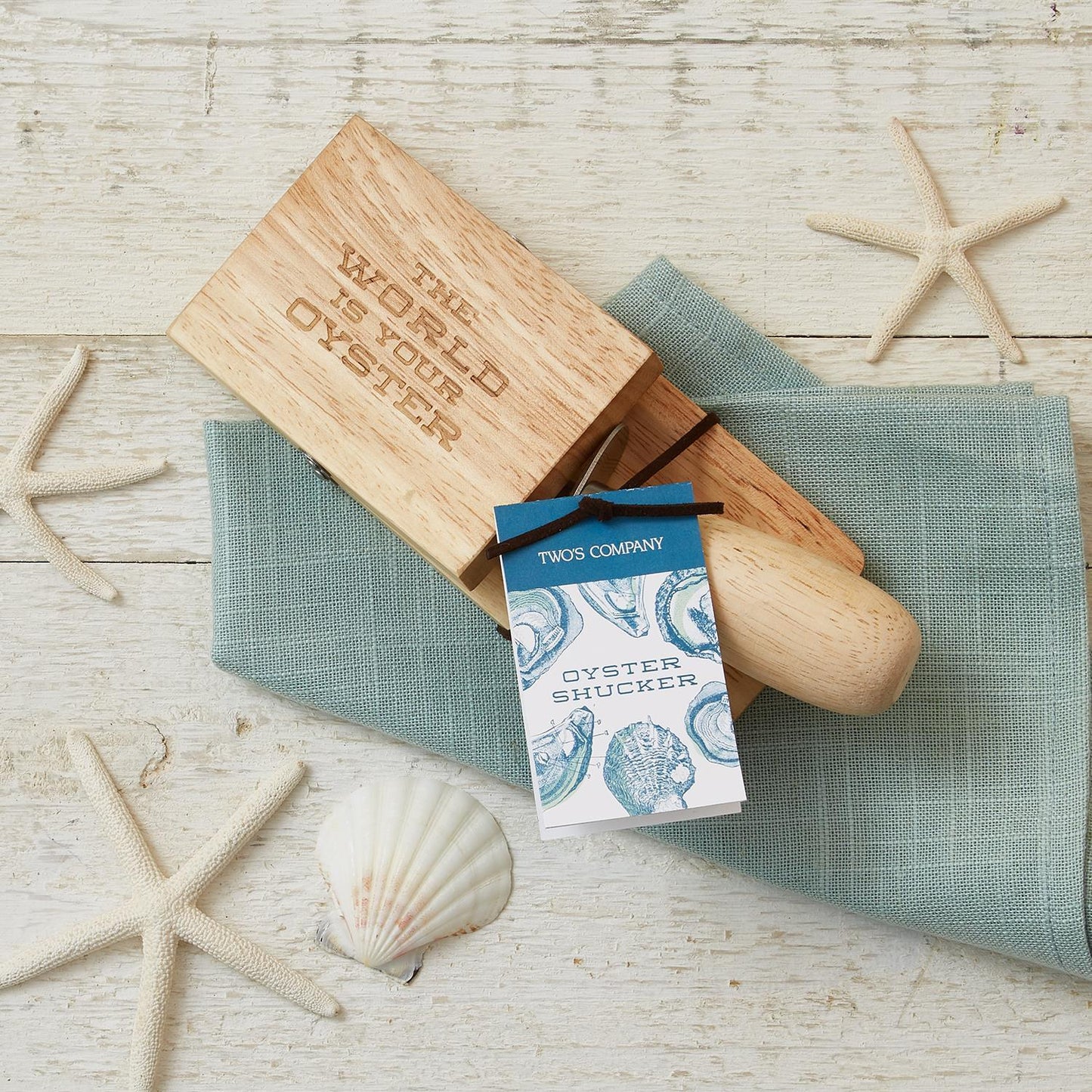 Oyster Shucking Wooden Block with Shuck