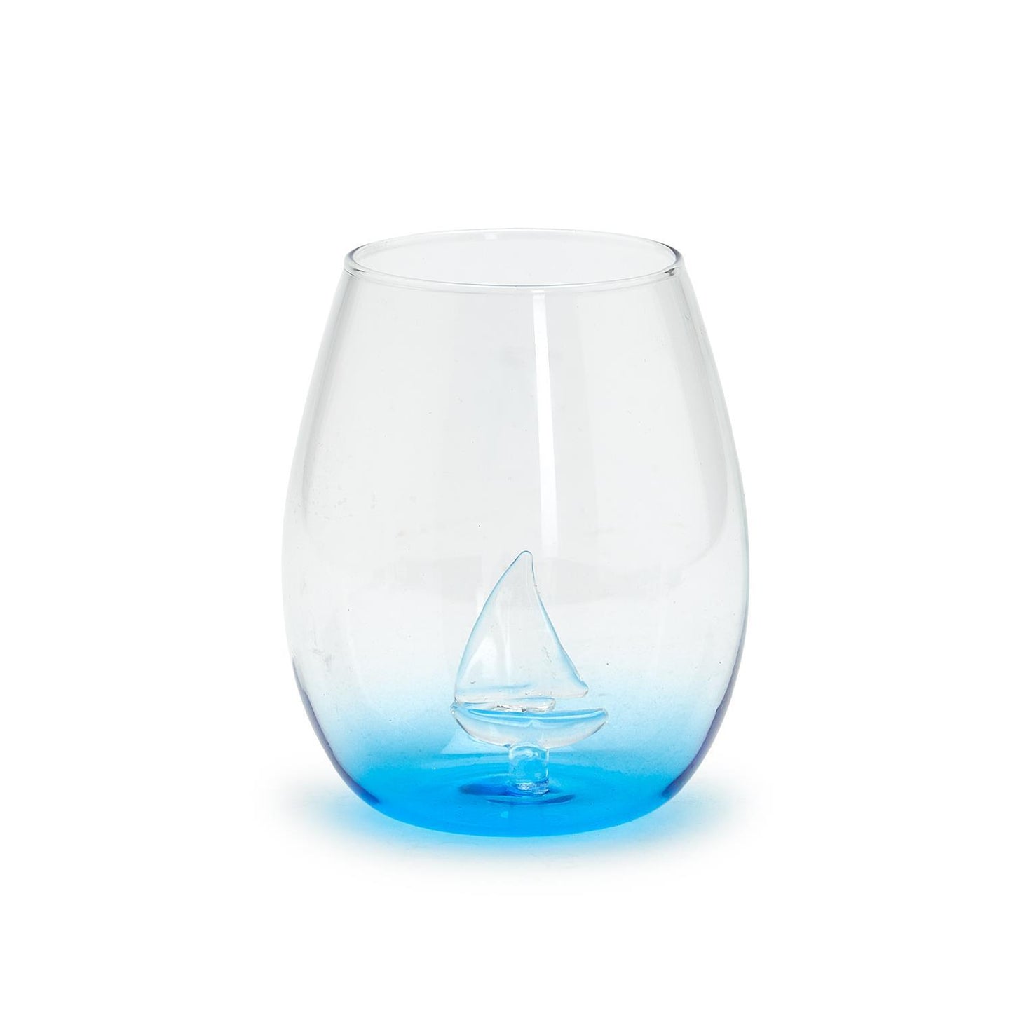 Stemless Sailboat Wine Glass