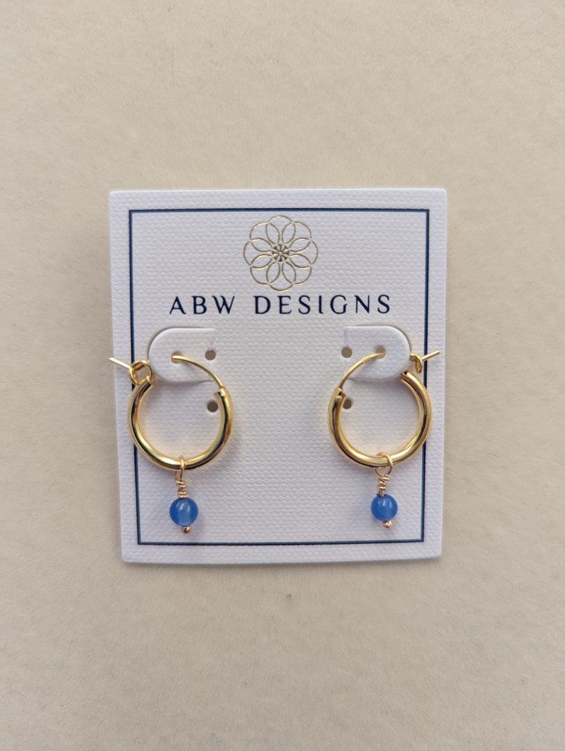 Hoops w/ Gemstone