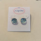 Blue Disk Earrings