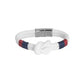 Knot Bracelet White/Navy/Red - Large