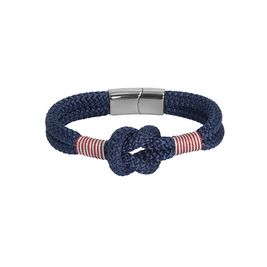 Knot Bracelet Navy/Red - MED