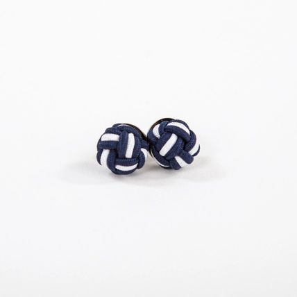 Navy & White Monkey Fist Earrings