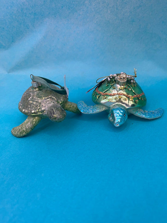 Glitter Sea Turtle Ornament