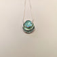 Teal Disk Necklace