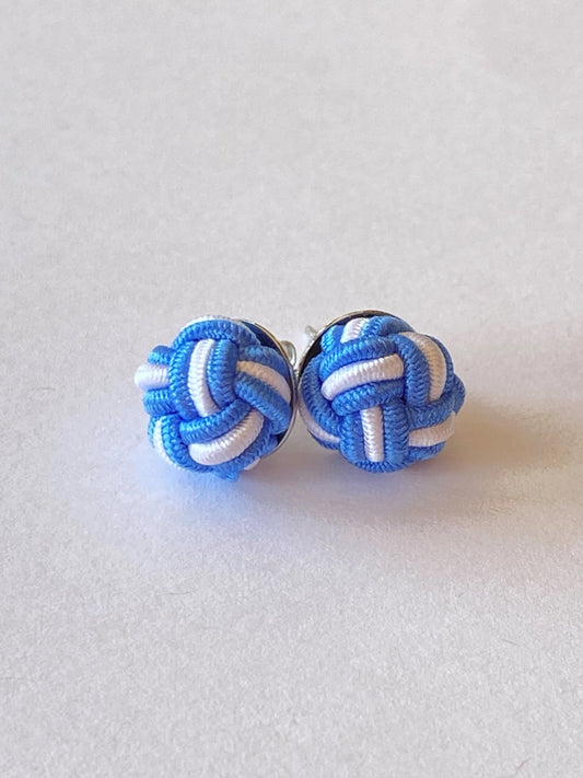 Blue & White Monkey Fist Earrings