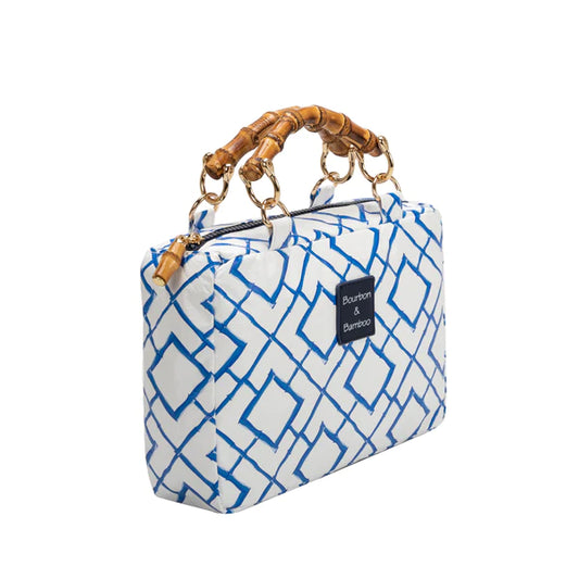 Blue Bamboo City Clutch