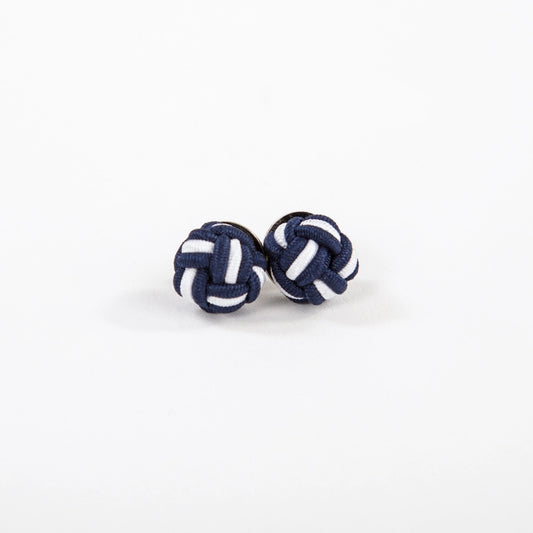 Navy & White Monkey Fist Earrings