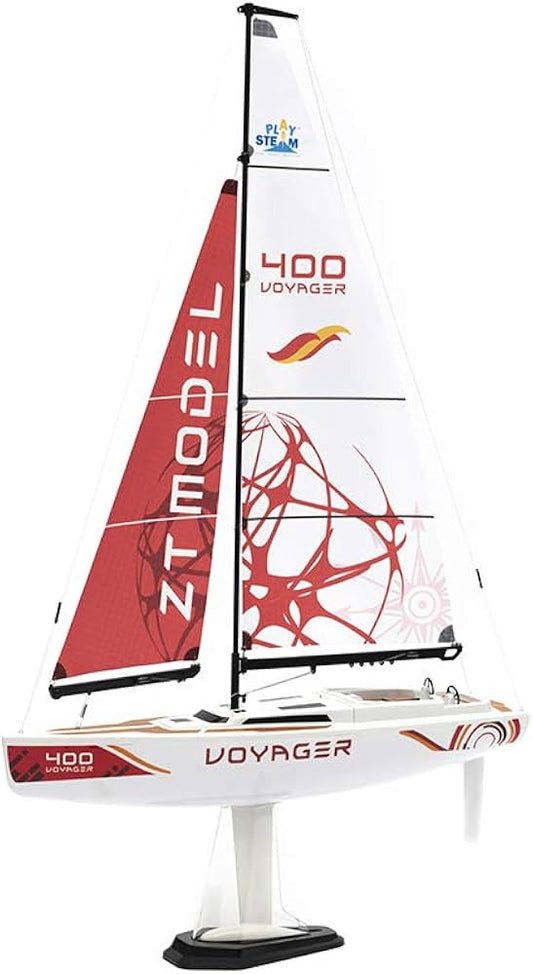 Voyager RC Sailboat Red/Large