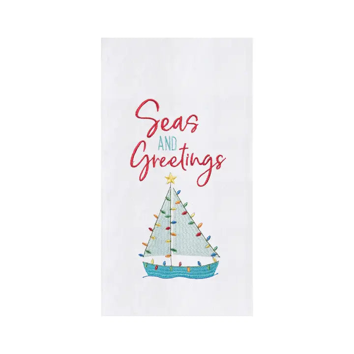 Seas and Greetings Kitchen Towel