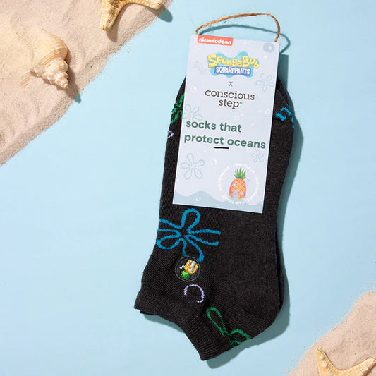 Protect the Ocean Ankle Socks - Spongebob (Medium)