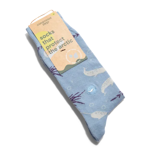 Socks that Protect the Arctic/Narwhal - Medium