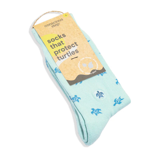 Protect Turtles Adult Socks - Aqua (Small)